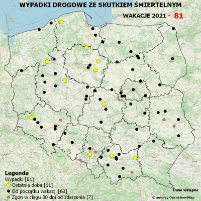 absoladoo - MAPA WYPADKÓW DROGOWYCH ZE SKUTKIEM ŚMIERTELNYM - WAKACJE 2021

Miną...