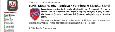 SpiderFYM - Raków bedzie gral w Bielsku-Białej najbliższy mecz rewanżowy w LK. 
#pilk...
