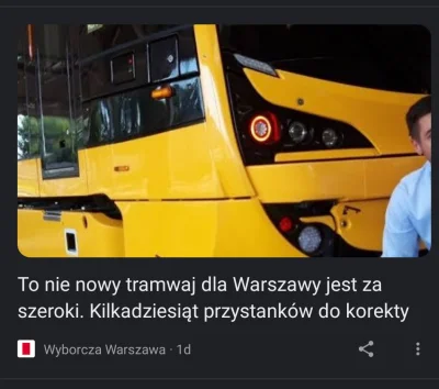 czuczer - #wyborcza to nie nowy tramwaj jest za szeroki to przystanki są za wąskie. O...