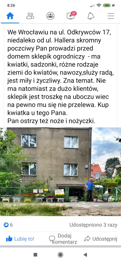 100piwdlapiotsza - #Wrocław może ktoś coś potrzebuje, albo ma noże do ostrzenia ¯\\(ツ...