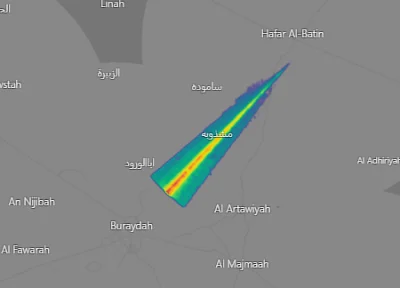 KEjAf - Radary często mają jakieś dziwne artefakty. 

W tym momencie nad Arabią Sau...
