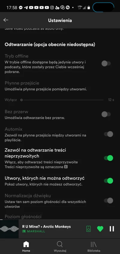 ktos90 - Wiecie może jak ustawić normalizację dźwięku w #Spotify na głośniku? #Marsha...