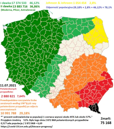 Cierniostwor - Koronawirusem zaraziło się już oficjalnie 2 880 821 osób w całej Pols...