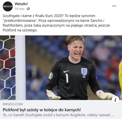 B.....a - Pickford był szósty w kolejce do strzelania karnego XDDD
#mecz #pilkanozna...