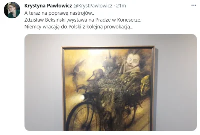 czeskiNetoperek - Krystyna Pawłowicz nawet kiedy oglądać sztukę do galerii to robi z ...