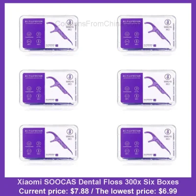 n____S - Xiaomi SOOCAS Dental Floss 300x Six Boxes
Cena: $7.88 (najniższa w historii...