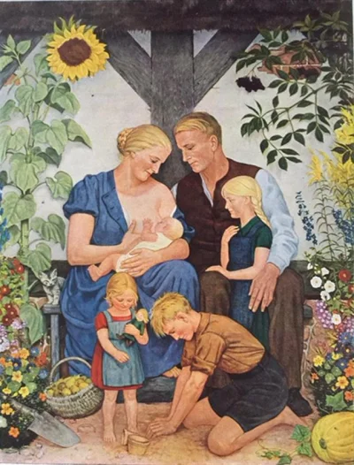 myrmekochoria - Aryjska rodzina, Niemcy 1938. Chyba już było w tej serii, ale nasze w...