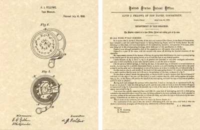 Oline - 153 lata temu, dokładnie 1868 Alvin J Fellows otrzymał patent na swoją taśmę ...