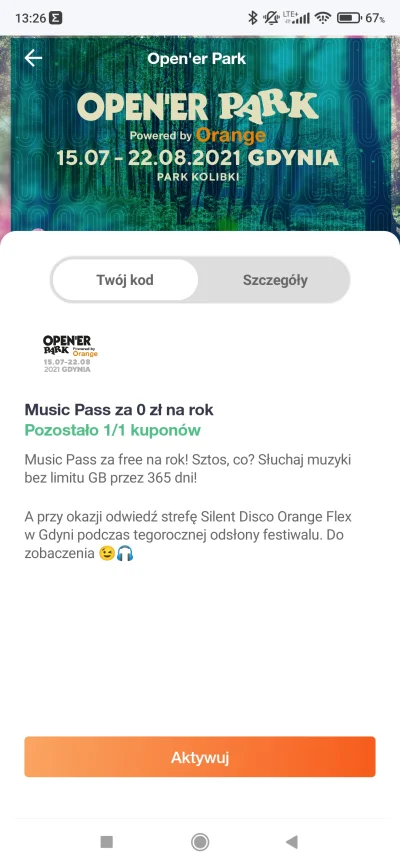 Tomek_Tcz - W #orangeflex jest darmowy na rok music pass
Korzystać.

#Orange