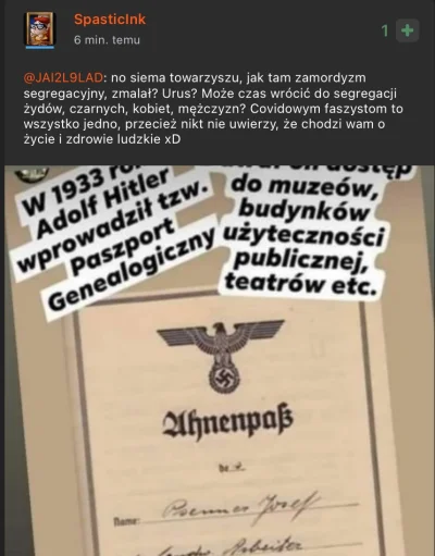 J.....D - Nic mnie tak nie bawi jak antyszczepionkowe szury porównujące swoją sytuacj...