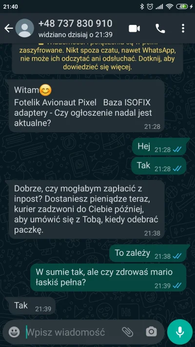 nateraznie_wymysle - #olx #oszukujo
Co mam mu napisać?