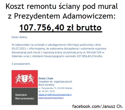 januszztrojmiasta - Nie wiem czy czytacie wiadomości, ale ten mural z Adamowiczem oka...