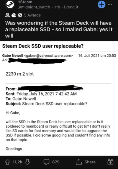 cr_7 - #steamdeck #steam #konsole 
Fajne podejscie, Gaben odpisał.