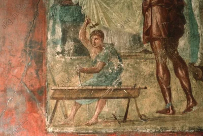 IMPERIUMROMANUM - Rzymski fresk ukazujący stolarza przy pracy

Rzymski fresk ukazuj...