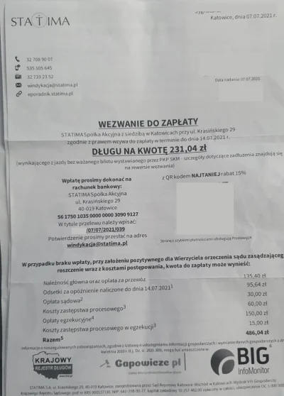 dziobnij2 - Jakiś typek nie zapłacił za bilet i podał mój adres zamieszkania. Teraz n...