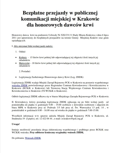 BarylkaKrwi - @pacu_911: informacja z RCKiK w Krakowie mówi o Legitymacji ZHDK I stop...