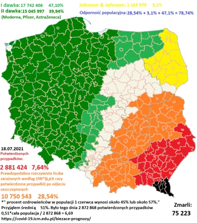 Cierniostwor - Koronawirusem zaraziło się już oficjalnie 2 881 424 osób w całej Pols...