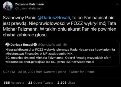 a.....e - @RozrywkowyMateusz: O, nawet córka Falzmanna na twitterze dzisiaj mu napisa...