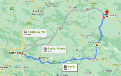teddybear69 - Z Katowic do Lublina lepiej A4/S19 czy przez S7? Autostradą dłużej i dr...