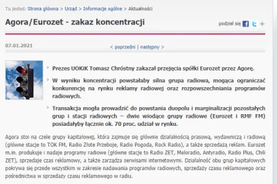 grubson234567 - > Odpowiadam słowami prezesa UOKiK:
 Ani przepisy Konstytucji RP, ani...