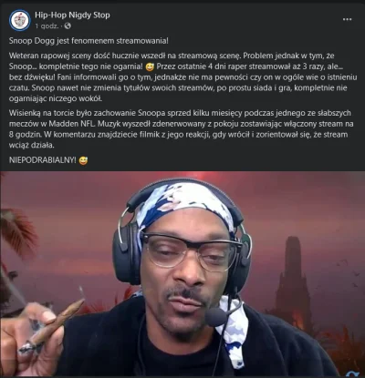 ye88 - > Snoop nawet nie zmienia tytułów swoich streamów, po prostu siada i gra, komp...