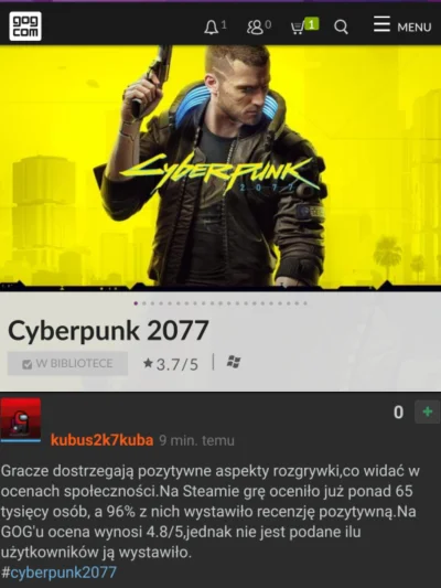 PonuryKosiarz - Ocena gry na gog vs fanboje
#cyberpunk2077