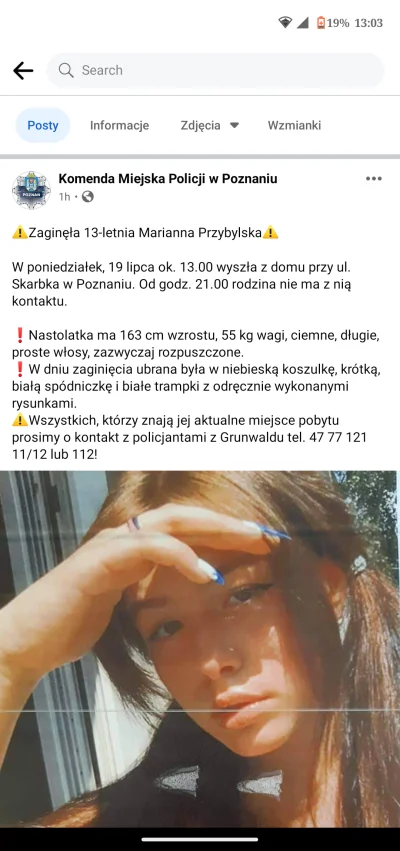 Wuja_Patryk - Dziewczyna niby zaginęła, równocześnie komentując posty o swoim zaginię...