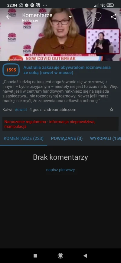 ziemniakzcebula - #koronawirus post skasowany a użytkownik zbanowany ;)