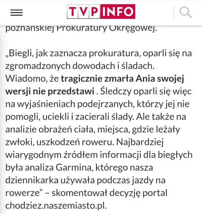 zeta - @bylemzielonko: tutaj masz odpowiedź jak policja ustalała przebieg zdarzenia: