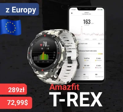 sebekss - Tylko 72,99$ (ok 289zł) za Xiaomi Amazfit T-REX z Europy
➡️ Kozacki ( ͡° ͜...