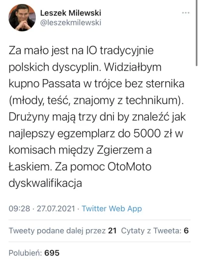 skijumper - Pan Redaktor Leszek Milewski jak zwykle w formie

#tokio2020 ##!$%@? #tok...