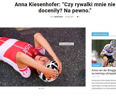 iredbox - > Jezdze trochę na rowerze hobbystycznie,

@dorszcz: Pani Anna Kiesenhofe...