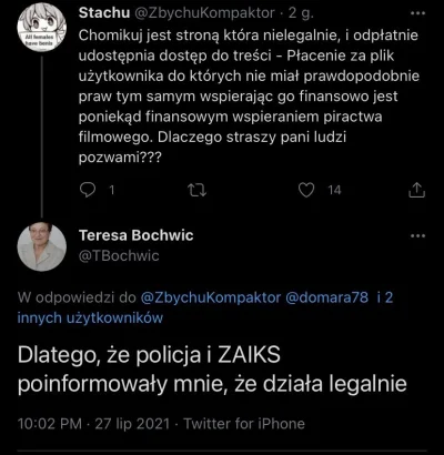 Fajnisek4522 - > Chomik sie stara przedstawiac jako zrodlo leglanych tresci. Jak ktos...