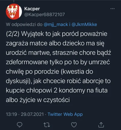 Mjj48003 - Druga część wypowiedzi - używanie prezerwatyw = aborcja xD