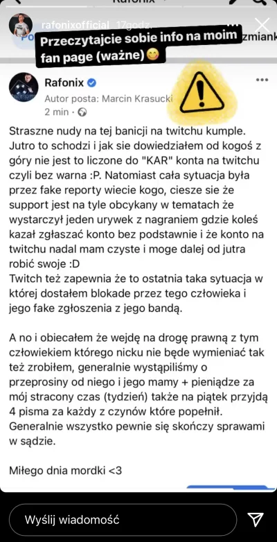 seba450 - Szybciej wyjedziesz z tego twitcha niż przyszedłeś. Te info ze nie zalicza ...