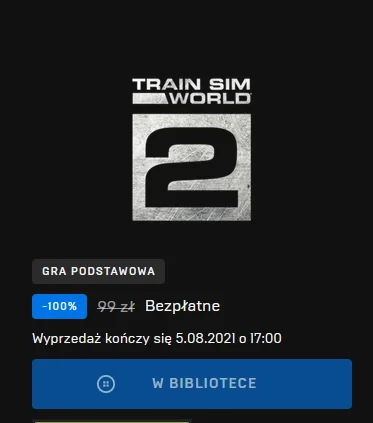 michal2k17 - Za darmo do odebrania Train Sim World 2 do 5.08.2021 17:00

#epicgames...