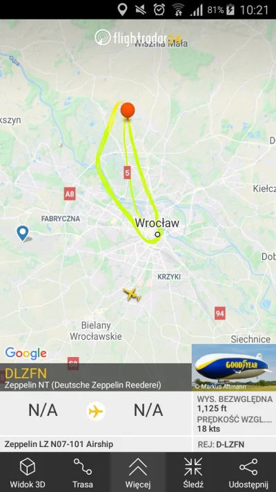 GwaltowneWypaczenieCzasoprzestrzeni - A ten se fruwa od rana
#wroclaw #flightradar24 ...