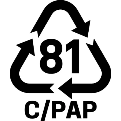 Adaslaw - Papierowe kubki do napojów (np. w McDonaldzie) mają oznaczenie 81 C/PAP.
A...