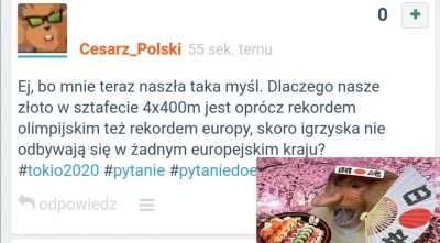 W.....i - Tokio pewnie specjalnie zorganizowało te igrzyska, żeby podrasować swoje re...