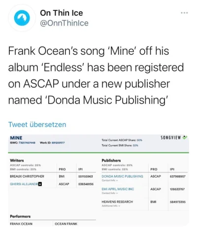 realbs - Prawdopodobnie Kanye sampluje Franka Oceana na nadchodzącym albumie DONDA.
...
