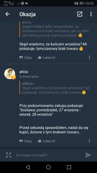 s.....w - @pol-scot lol, szybko poszło, wcześniej była data dostawy jakaś tam w tym m...