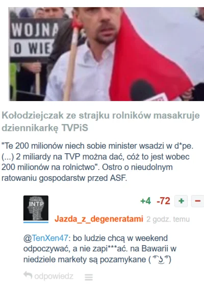 g.....a - @Jazdazdegeneratami: Wykopowy pisowiec sadzący komentarze po linii partii i...