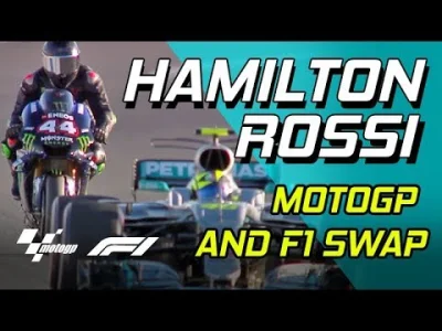 orle - Zamiana.

Valentino Rossi w samochodzie F1.
Lewis Hamilton na motocyklu Mot...