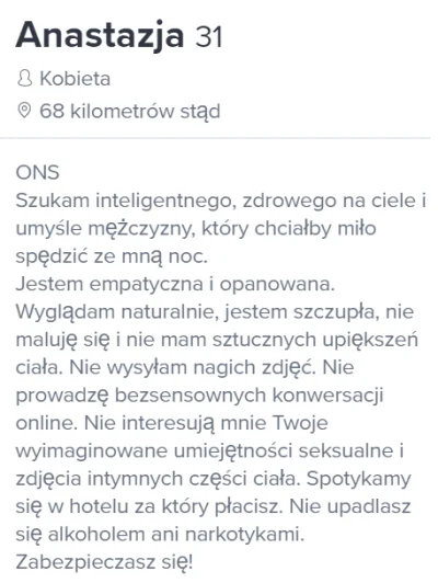 puto - Różnica polega na tym że gdy mężczyzna daje taki lub podobny profil/ogłoszenie...