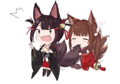 m.....y - #randomanimeshit #anime #chibi #kemonomimi #kitsunemimi #azurlane #akagicha...