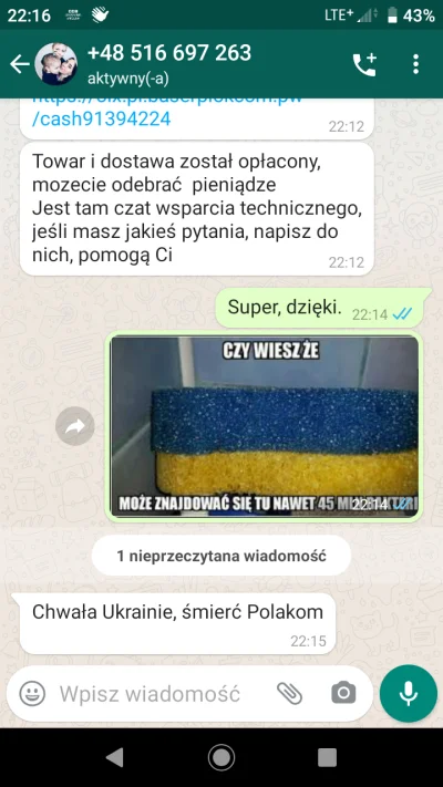 kmik - #olx #oszukujo #ukraina
Swołocz z Ukrainy cały czas szuka głupich na OLX.