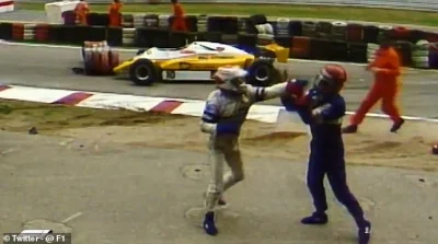 R.....8 - Dokładnie 39 lat temu prowadzący podczas GP Niemiec Nelson Piquet zderzył s...
