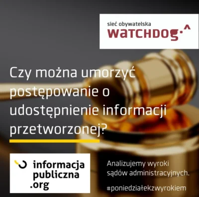 WatchdogPolska - Takie pytanie na początek nowego tygodnia [patrz: grafika], a odpowi...