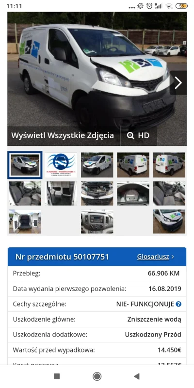breskali - Aukcja z tamtego tygodnia.
Nissan nv200 rocznik 2019 sprzedany za 2200 eu...