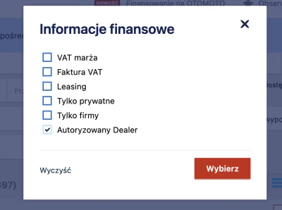 apee - @TheSjz3: zaznacz taką opcję i nawet nie oglądaj innych aut. Wszystkie, dosłow...